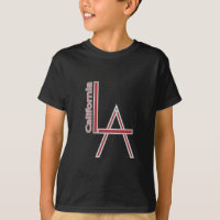 LA California grey red logo design