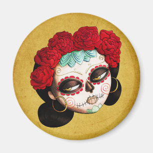 La Catrina - Dia de Los Muertos Girl Magnet
