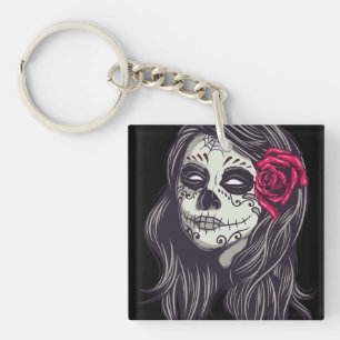 La Catrina - Dia De Los Muertos Key Ring