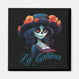 La Catrina Dress Stylish Day Of The Government Magnet