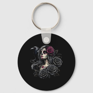 La Catrina Mysterious Beauty Of The Dia De Los Key Ring