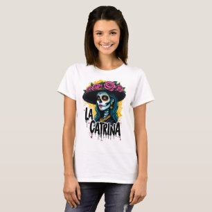 La Catrina: Queen of the Dead Urban Art. T-Shirt
