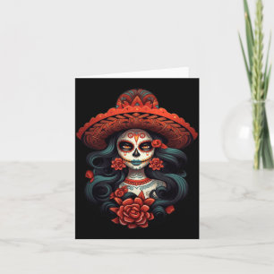 La Catrina Sugar Skull Day Of Government Agencyd Card