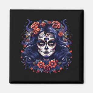 La Catrina Sugar Skull Day Of Government Agencyd Magnet