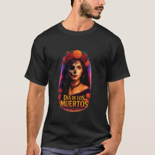 La Catrina Women Dia de Los Muertos Latina Cinco D T-Shirt