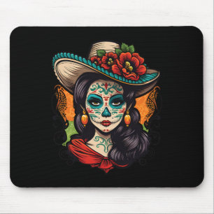 La Catrina Women Dia De Los Muertos Latina Mouse Pad