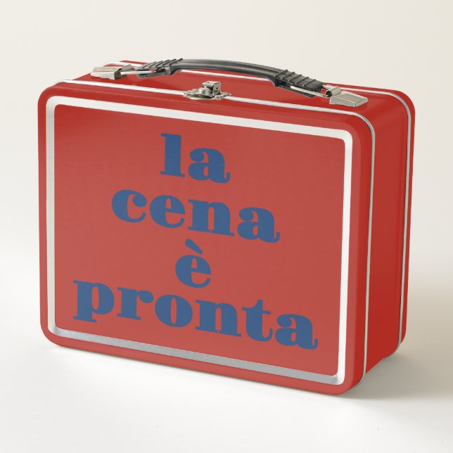 La Cena E Pronta Apron Metal Lunch Box (Front)