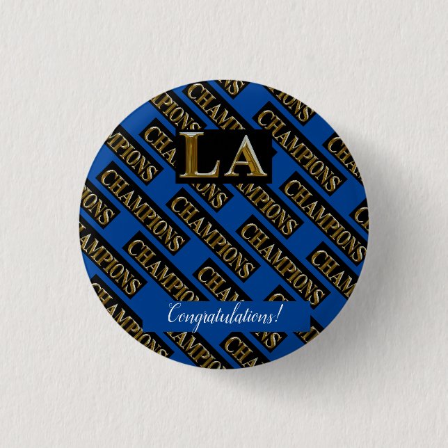LA CHAMPS    3 CM ROUND BADGE (Front)