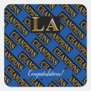 LA CHAMPS SQUARE STICKER
