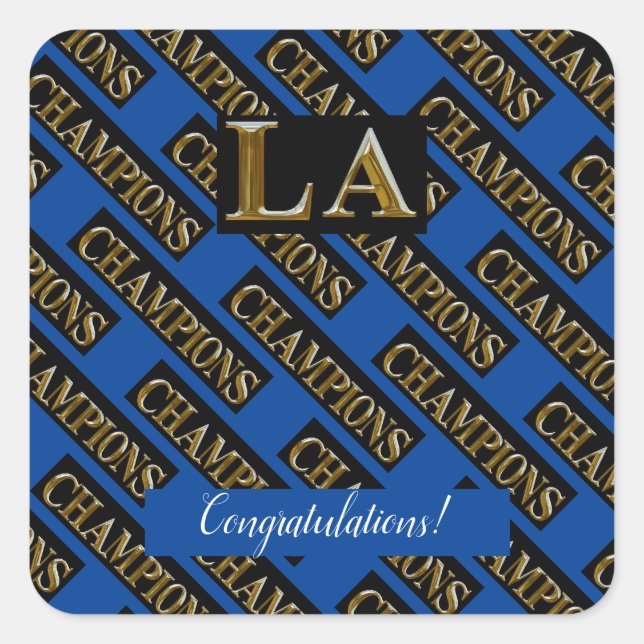 LA CHAMPS     SQUARE STICKER (Front)