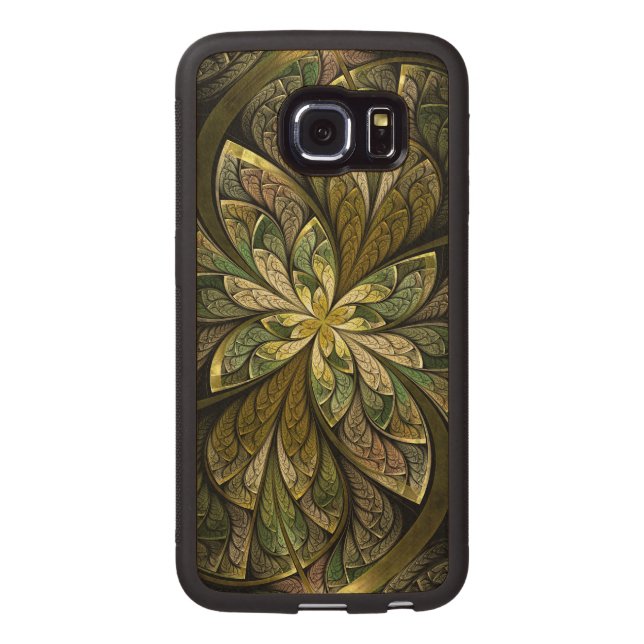 La Chanteuse Vert Carved Wood Samsung Galaxy S6 Edge Case (Back)