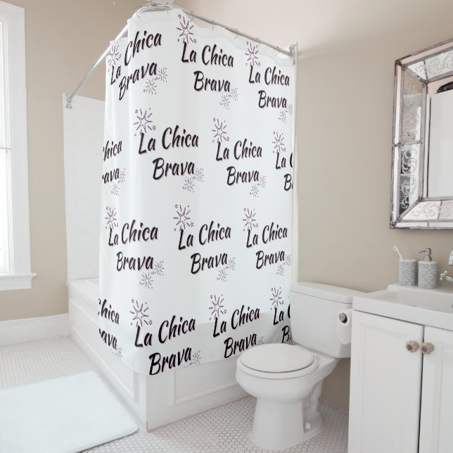 "LA CHICA BRAVA" SHOWER CURTAIN (In Situ)