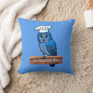 La Chouette Bleue Cafe Cushion