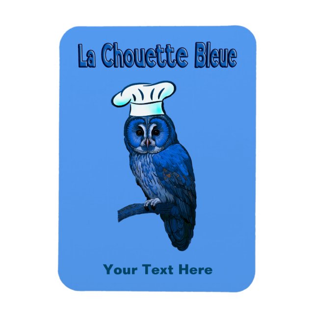 La Chouette Bleue Cafe Magnet (Vertical)
