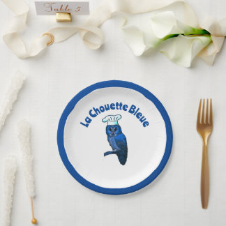 La Chouette Bleue Cafe Paper Plate