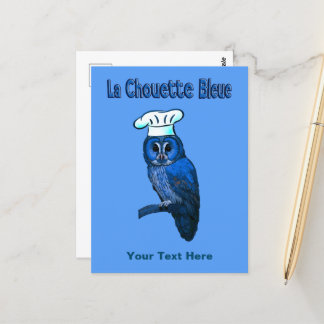 La Chouette Bleue Cafe Postcard