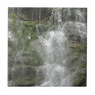 La Chute Waterfall in Forillon National Park Ceramic Tile