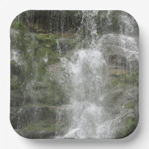 La Chute Waterfall in Forillon National Park Paper Plate