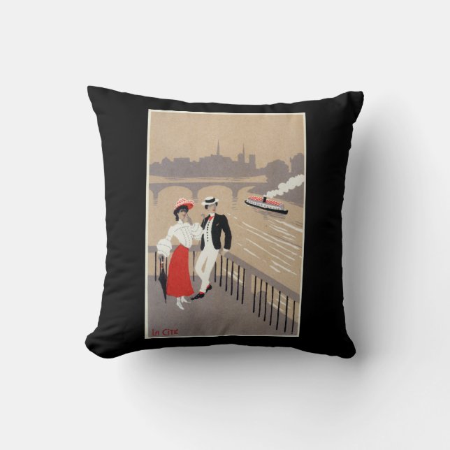 La Cite Art Deco Scene Cushion (Front)