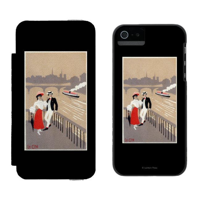 La Cite Art Deco Scene Incipio iPhone Wallet Case (Side by Side)
