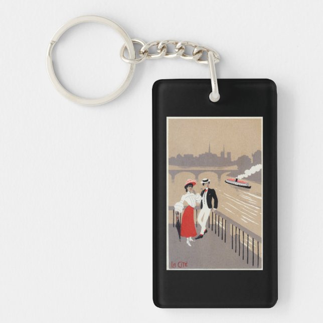 La Cite Art Deco Scene Key Ring (Front)