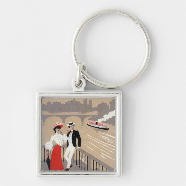 La Cite Art Deco Scene Key Ring (Front)