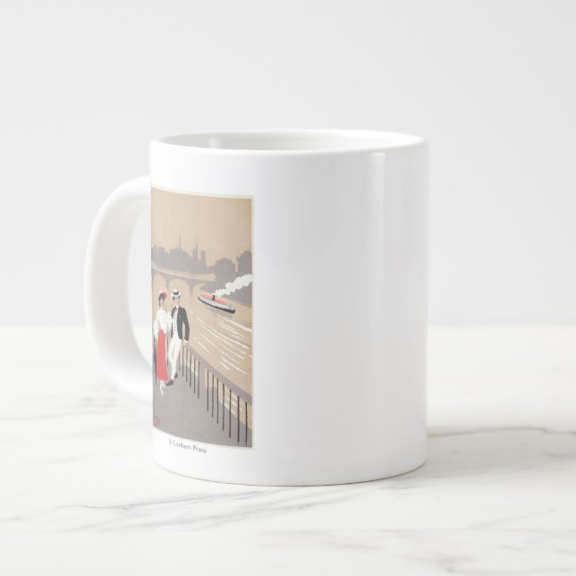 La Cite Art Deco Scene Large Coffee Mug (Front Left)