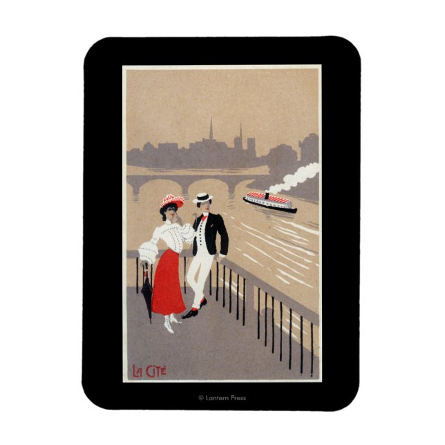 La Cite Art Deco Scene Magnet (Vertical)