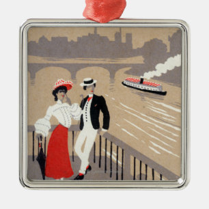 La Cite Art Deco Scene Metal Tree Decoration