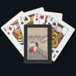 La Cite Art Deco Scene Playing Cards<br><div class="desc">La Cite Art Deco Scene of Couple Watching Riverboat - Paris,  France  was created in 1912. This image depicts scenes from Paris,  France.</div>