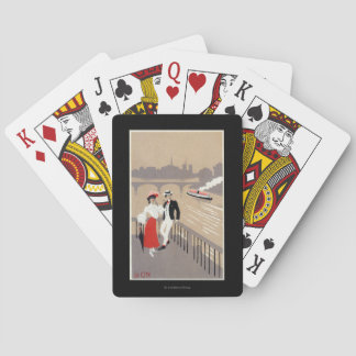 La Cite Art Deco Scene Playing Cards
