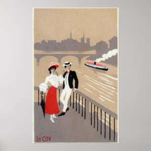 La Cite Art Deco Scene Poster