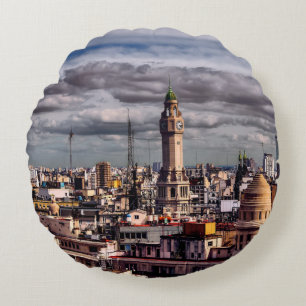 La Ciudad Al Sur - The City South Round Cushion