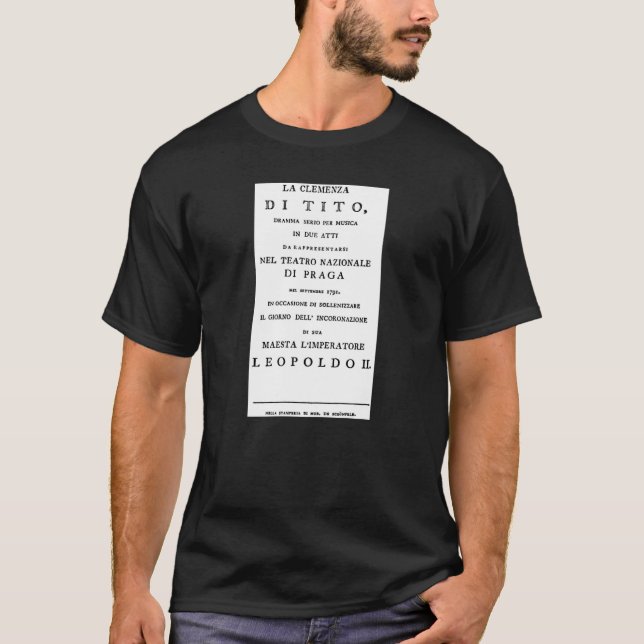 La Clemenza di Tito Libretto title page T-Shirt (Front)