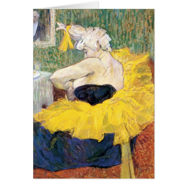 La Clownesse (Clown) Cha-U-Kao by Toulouse Lautrec (Front)
