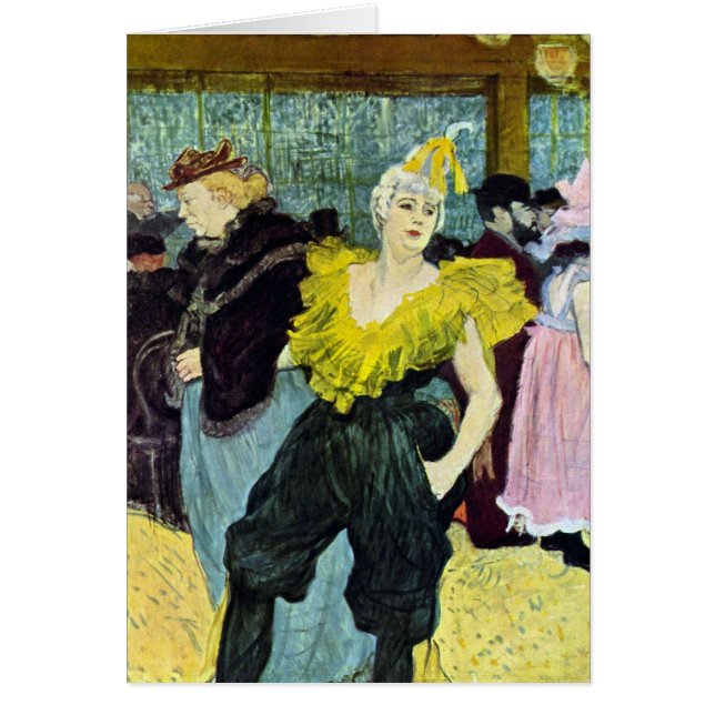 La Clownesse (Clown) Cha-U-Kao by Toulouse Lautrec (Front)
