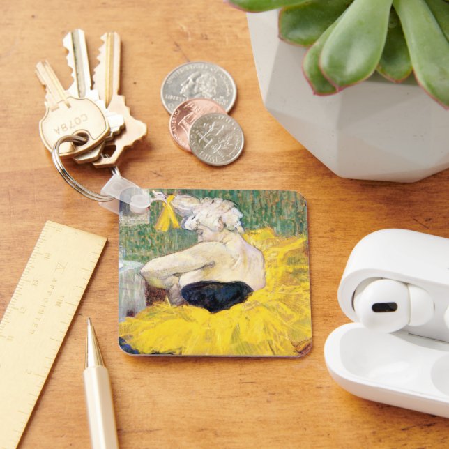 La Clownesse (Clown) Cha-U-Kao by Toulouse Lautrec Key Ring (Desk)