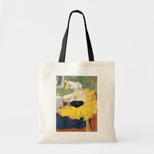 La Clownesse (Clown) Cha-U-Kao by Toulouse Lautrec Tote Bag (Front)