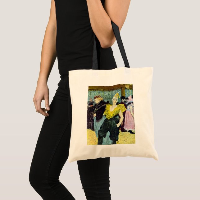 La Clownesse (Clown) Cha-U-Kao by Toulouse Lautrec Tote Bag (Front (Product))