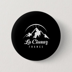La Clusaz France Ski Resort Skiing Snowboarding So 6 Cm Round Badge