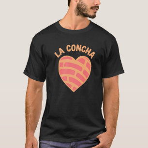 La Concha Mexican Bread Dough Heart Shaped Bread T-Shirt