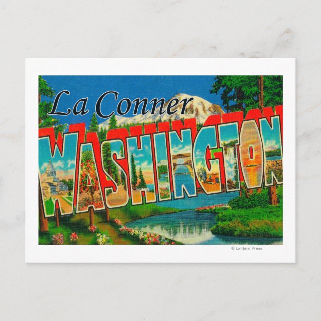La Conner, Washington - Large Letter Scenes Postcard (Front)