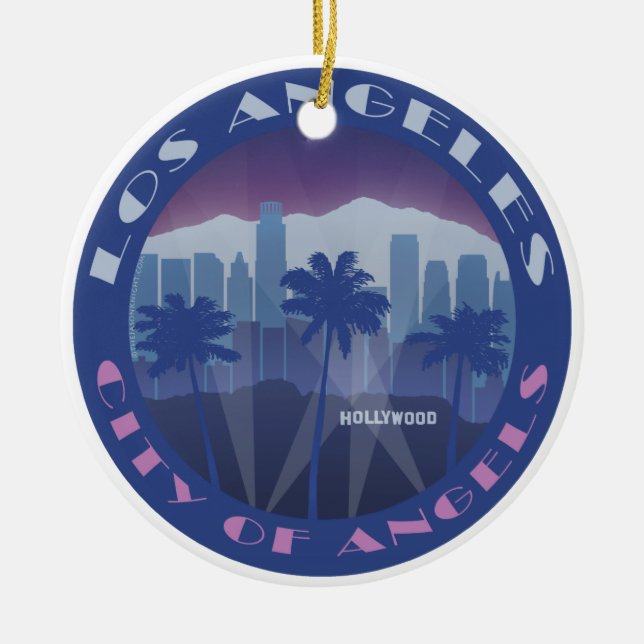 LA Cool Ceramic Tree Decoration (Front)
