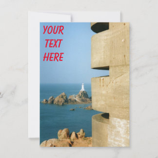 La Corbière lighthouse & German WW2 tower, Jersey Card