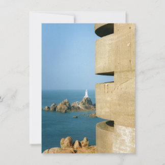 La Corbière lighthouse & German WW2 tower, Jersey Card