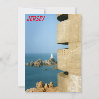 La Corbière lighthouse & German WW2 tower, Jersey Card