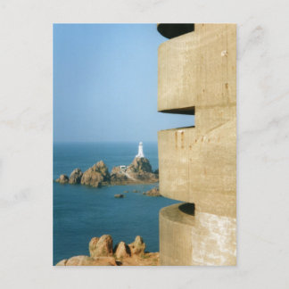 La Corbière lighthouse & German WW2 tower, Jersey Postcard