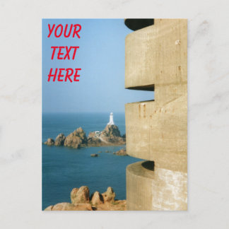 La Corbière lighthouse & German WW2 tower, Jersey Postcard
