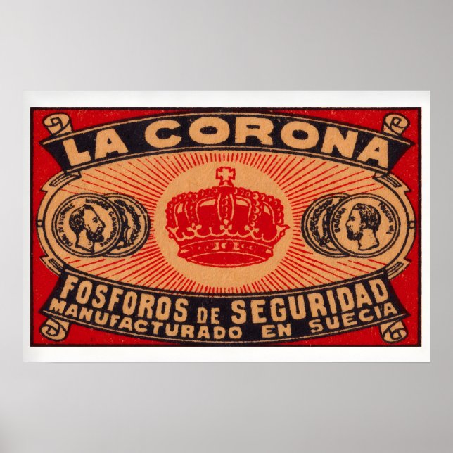 La Corona - Matchbox Print - Sweden Wall Art (Front)