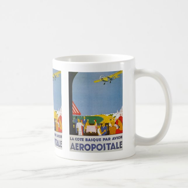 La Cote Basque Par Avion Coffee Mug (Right)